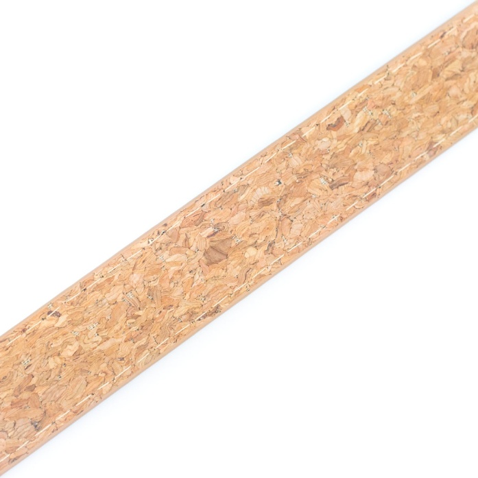 Damski pasek z naturalnego korka 3,3 cm w geometryczny wzór  - wewnętrzna strona